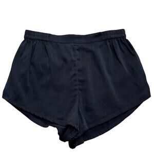Quince Washable Silk Pajama Shorts Size XS Women Black Elastic Waist